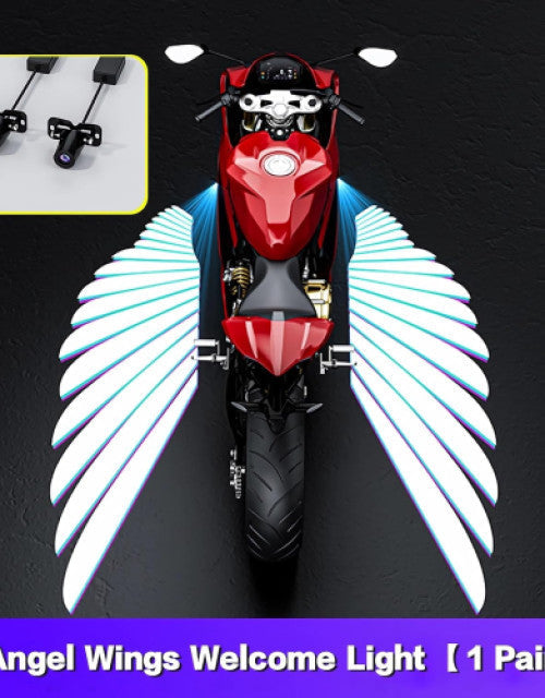 Motorcycle Projector Lights with Angel Wing Light Waterproof